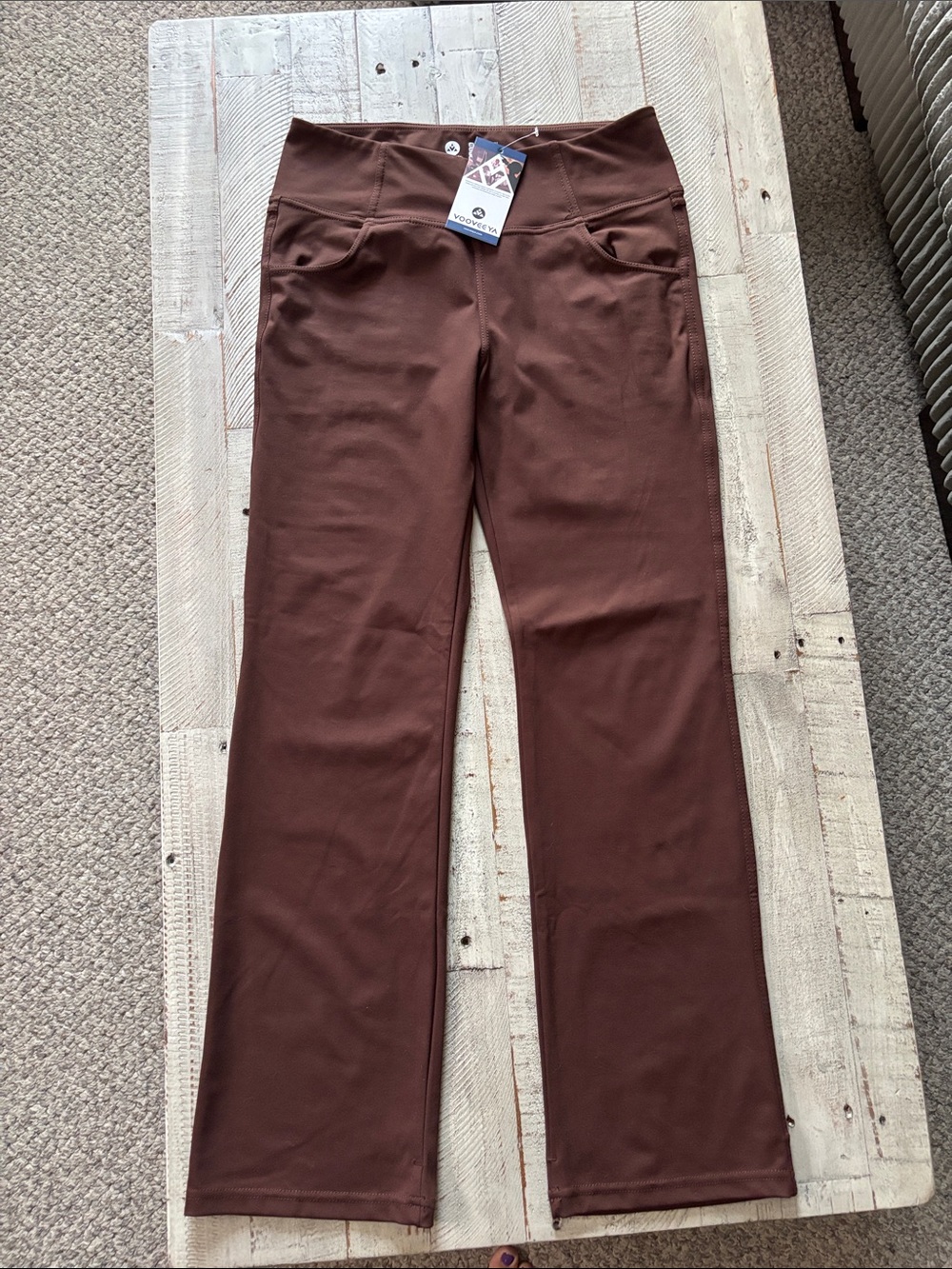 Bootcut Yoga Pants in Chocolate Brown